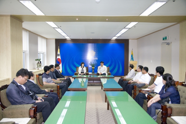 한국철도시설공단 직원 의회 방문