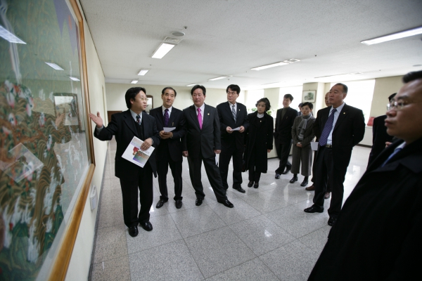 부천시 상징 민화(복사골 일월오봉도) 기증 및 게첨 - 2