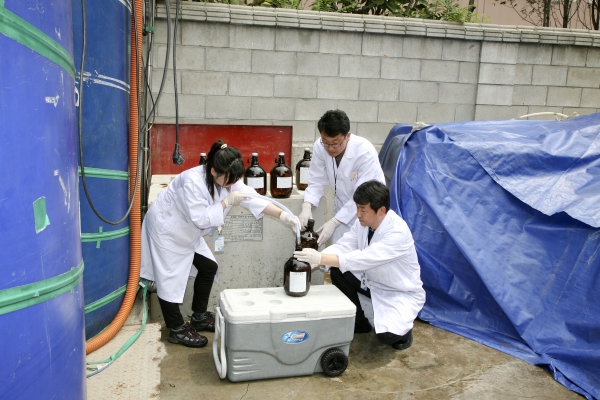 오정동 지하수 수질 검사 채수 현장 방문 - 3