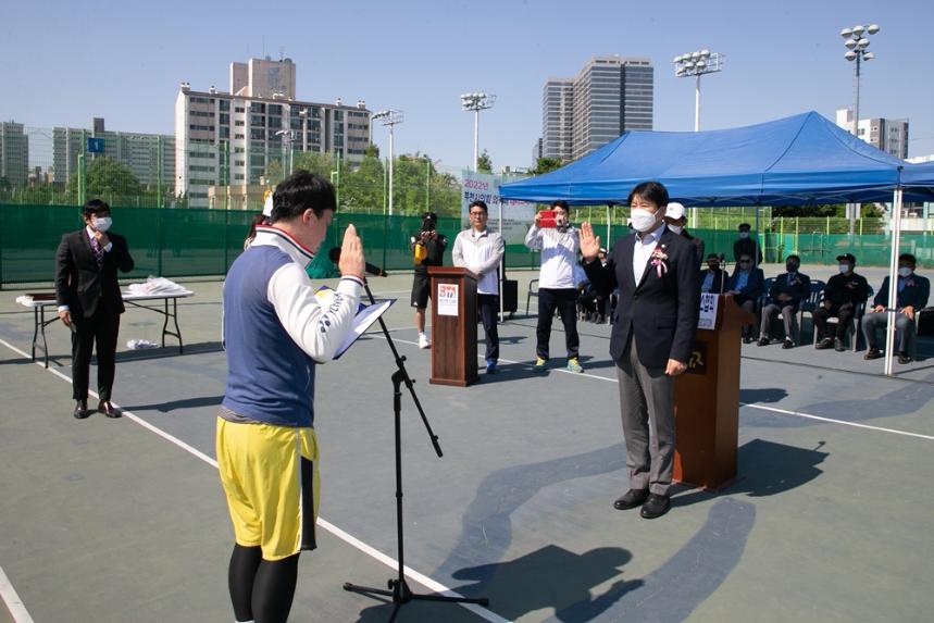 강병일 의장, 2022년 부천시의회 의장배 테니스대회 개회식 참석 - 2